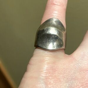 Vintage 90s solid sterling silver ring — size 6 — 11 g